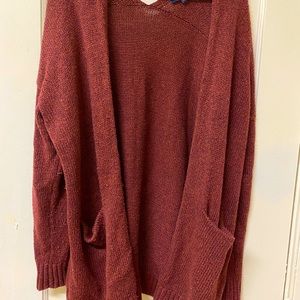 American Eagle cardigan! Color: Maroon, Size:M